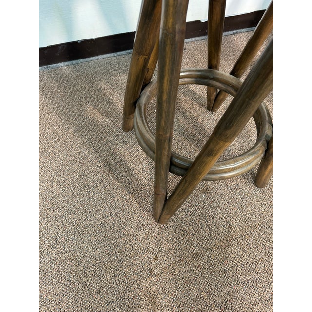 Mid 20th Century Mid Century Modern Bamboo Barstool For Sale In New York - Image 6 of 12