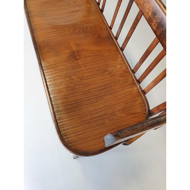 Wood Vintage Bench in Wood For Sale - Image 7 of 16