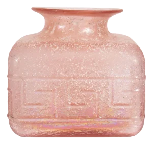 Ermanno Nason Attrib. Silvestri Pink Scavo Glass Vase