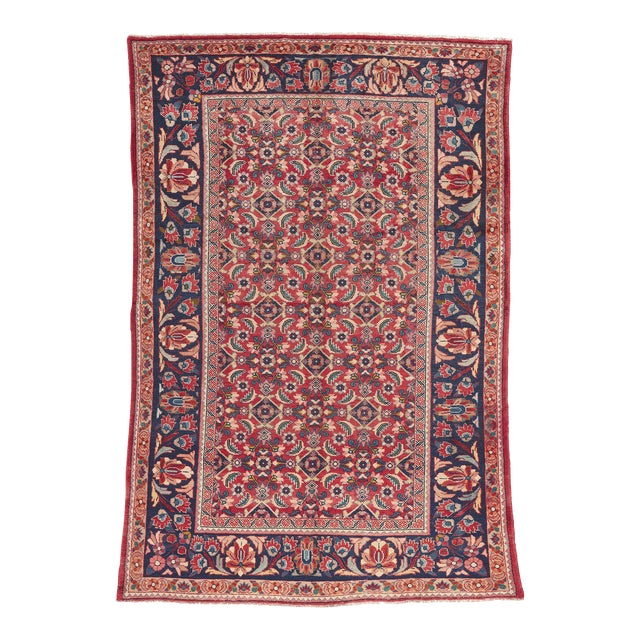 Vintage Persian Mahal Rug - 06'06 X 09'09 For Sale