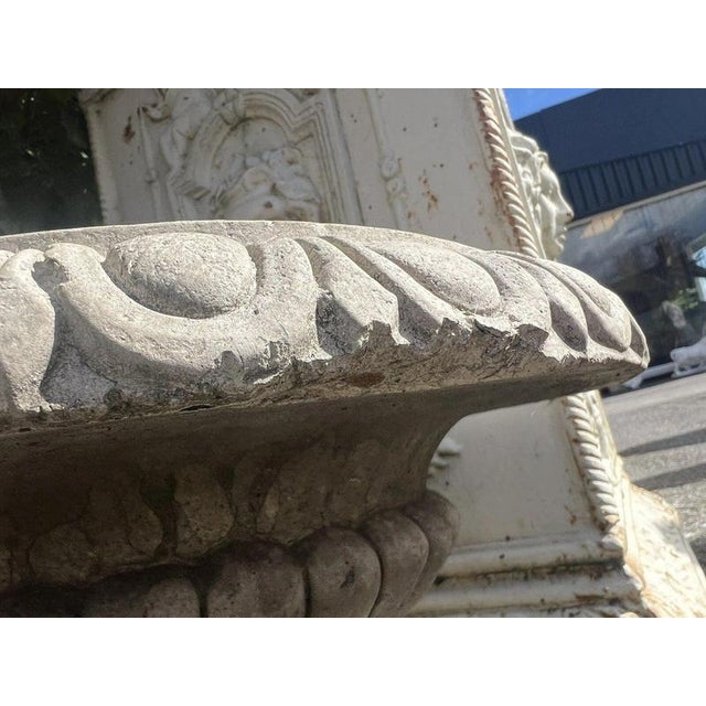 English Cast Stone Garden Urns, Set of 2 For Sale - Image 6 of 18