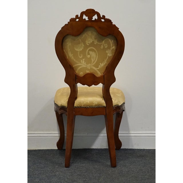 Vintage Antique Traditional Rococo Style Carved Accent Side Chair For Sale In Kansas City - Image 6 of 11