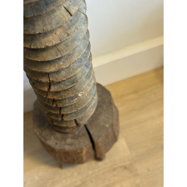 Antique French Wine Press Side Table For Sale - Image 4 of 5