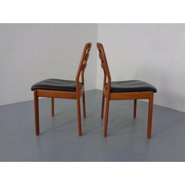 Danish Teak and Leather Chairs from Dyrlund, Denmark, 1970s, Set of 6 For Sale - Image 14 of 18