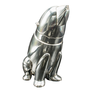 Vintage Polar Bear Cocktail Shaker, American, Silver Plate, Bar Mixer, Art Deco