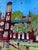 Large Framed Colorful Illustrated Artwork of Smithsonian by Susan Pear Meisel, 1970s For Sale - Image 9 of 12