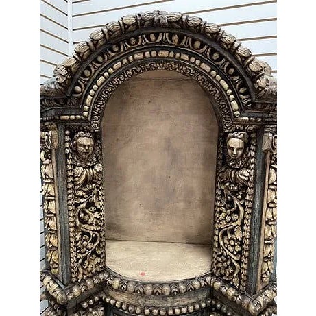 Rare Hand Painted Spanish 1800s Corner Cupboard For Sale - Image 17 of 17