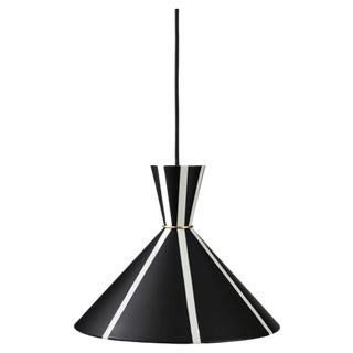 Bloom Black Noir Warm White Stripes Pendant by Warm Nordic For Sale