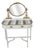 Louis XVI French Dressing Table with Gilt Oval Mirror, 1960s For Sale