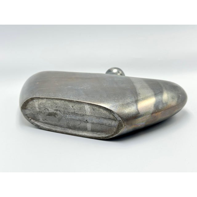 Mid-Century Flat Bottle in Aluminium with Patina, 1970s For Sale - Image 4 of 14