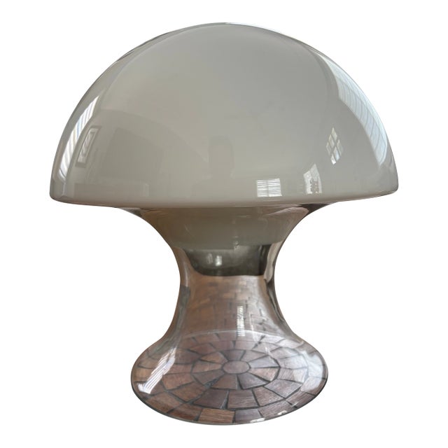Mid 20th Century Large Italian Murano Glass Mushroom Table Lamp by Gino Vistosi For Sale