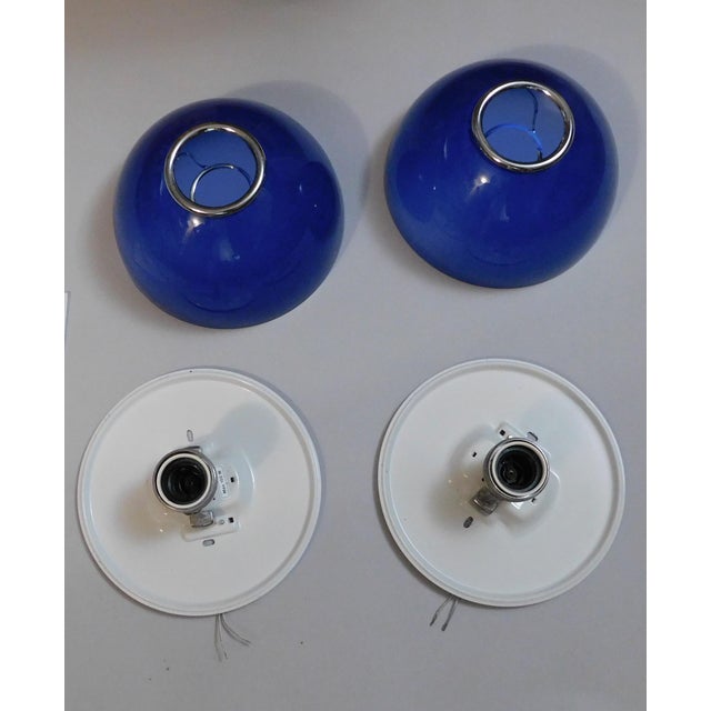 1970s Blue Tilos Sconces by Ernesto Gismondi for Artemide, a Pair For Sale - Image 9 of 10