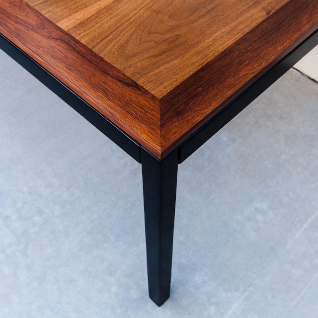 Cal Mode Large Mid Century Modern Walnut & Rosewood Extension Dining Table by Cal Mode For Sale - Image 4 of 13