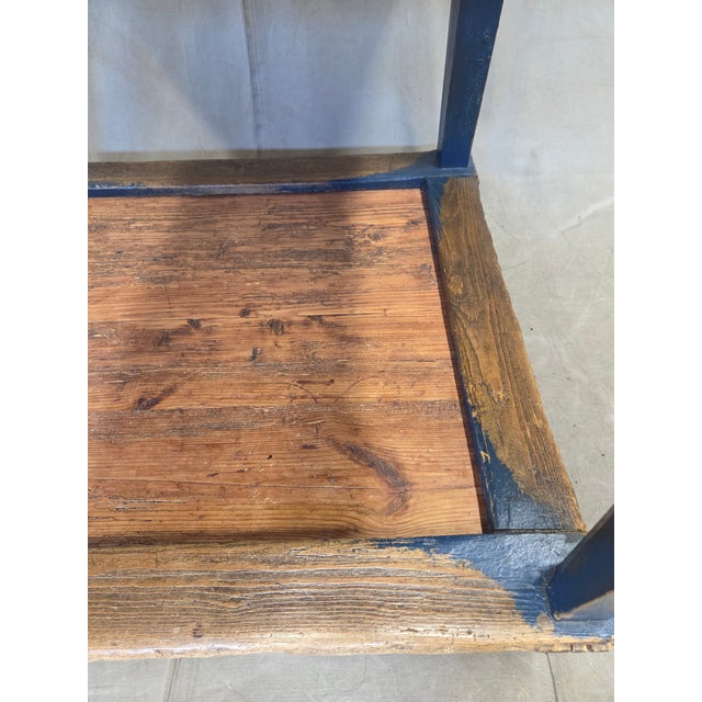 Antique European Rustic Painted Pine Baker's Table, Romania, 1761 For Sale - Image 10 of 18