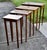 Inlaid Mahogany Nesting Tables Vintage Set of 4 Stacking Tables For Sale - Image 9 of 18