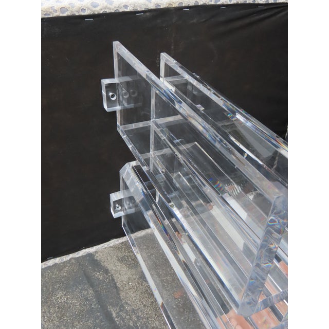 Mid Century Modern Long Lucite End of the Bed Dining Table Bench 6374 For Sale In Miami - Image 6 of 18