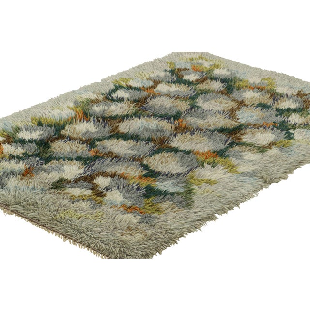 Traditional Vintage Swedish Rug With Polychromatic Geometric Pattern | Rug & Kilim For Sale - Image 3 of 8