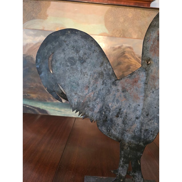 Folk Art Vintage Folk Art Rooster Weather Vane For Sale - Image 3 of 9