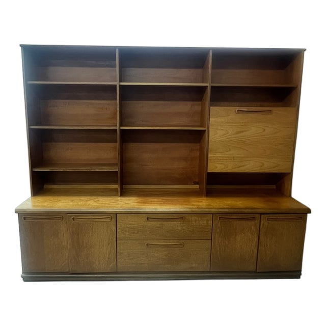 Mid-Century Modern Teak Wall Unit, 1960s For Sale