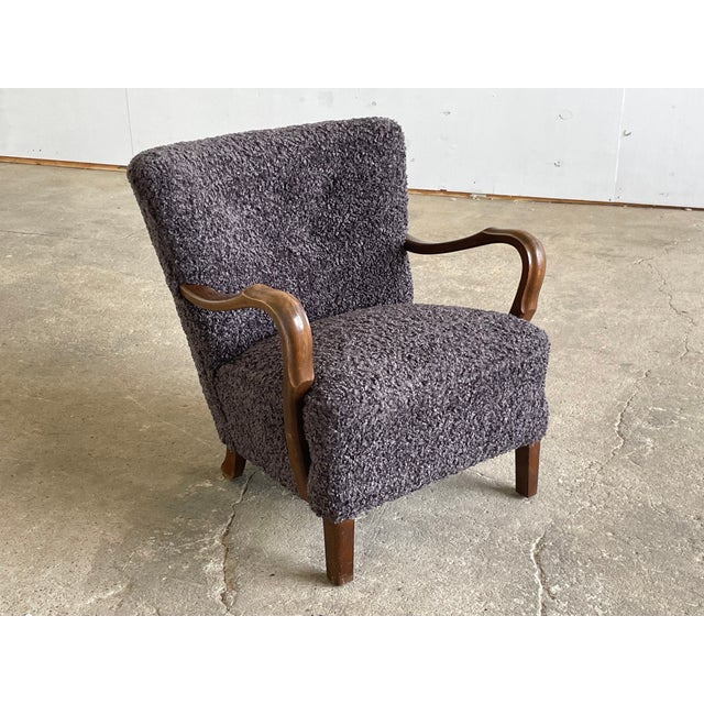 Danish Art Deco Lounge Chair in the style of Viggo Boesen, 1940s For Sale - Image 9 of 9