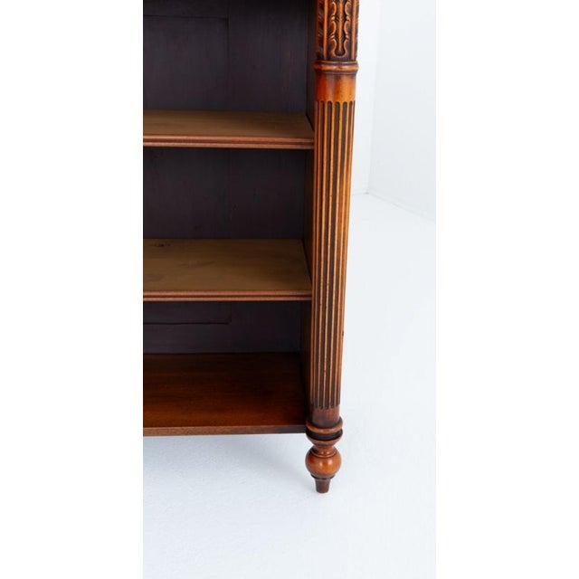 Hollywood Regency Regency Bookcase in Walnut For Sale - Image 3 of 6