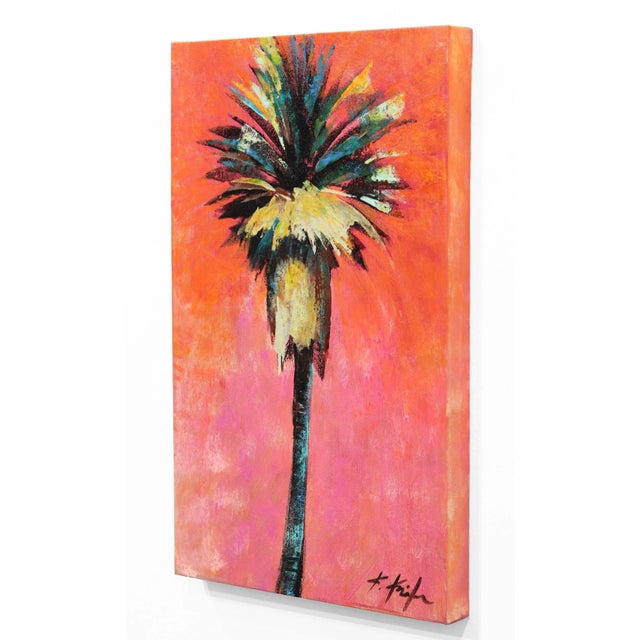 2020s Xanadu Coral - Original Palm Tree Landscape Artwork by Kathleen Keifer For Sale - Image 5 of 9
