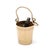 Mid-Century Modern 1950s British Hallmarks Champagne Bucket Charm, 9k Yellow Gold, Length 1 In For Sale - Image 3 of 5