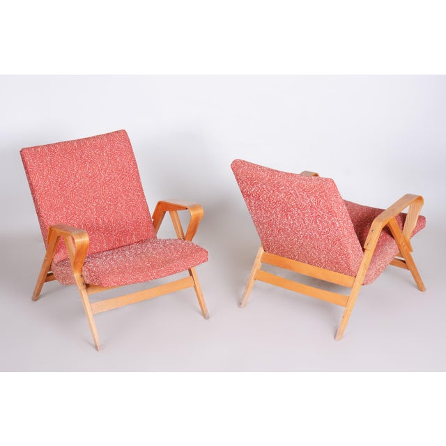 Set of Mid-Century Armchairs attributed to Tatra Pravenec, 1950s For Sale - Image 9 of 14