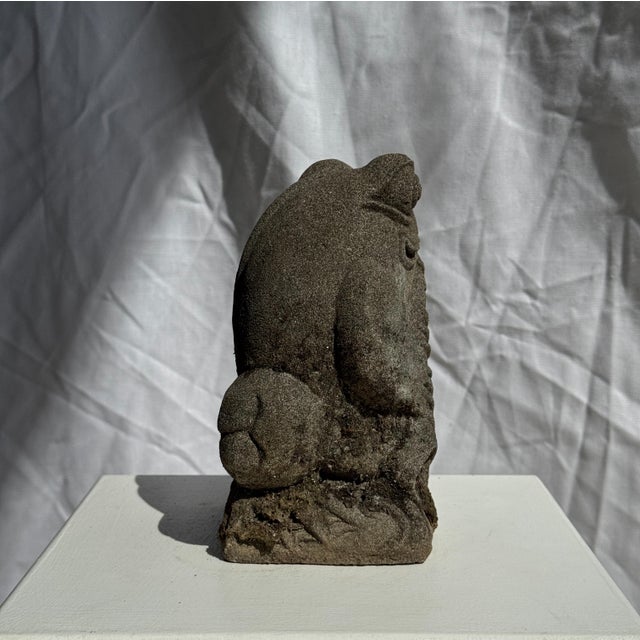 Small Balinese Limestone Frog Sculpture, 1980s For Sale - Image 6 of 10