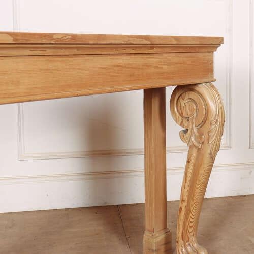 Scottish Pale Pine Console Table For Sale - Image 6 of 9
