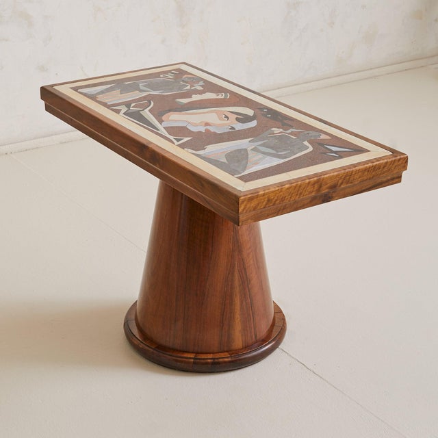 Italian Rationalist Console with Mosaic Marble Top, Circa 1937 For Sale - Image 16 of 18