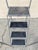 Vintage Ballymore Warehouse Garage 4 Step Metal Rolling Safety Ladder W/ Rails For Sale - Image 4 of 10