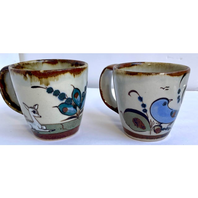 1960s Hand-Painted Mexican Tonala Pottery by Ken Edwards Collection - Set of Six For Sale - Image 14 of 18