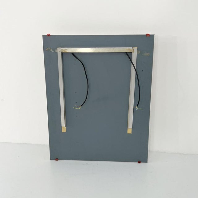 Red Vanity Mirror in Metal with Adjustable Lamps, 1970s For Sale - Image 4 of 8