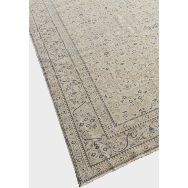 Vintage Circa 1940 Ivory Turkish Sivas Rug 8ft 10in X 12ft 2in For Sale - Image 10 of 14
