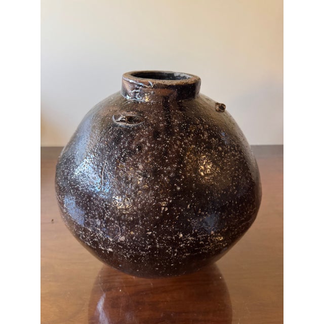 Antique Chinese Brown Martaban 16" Ceramic Storage Jar For Sale In Minneapolis - Image 6 of 10