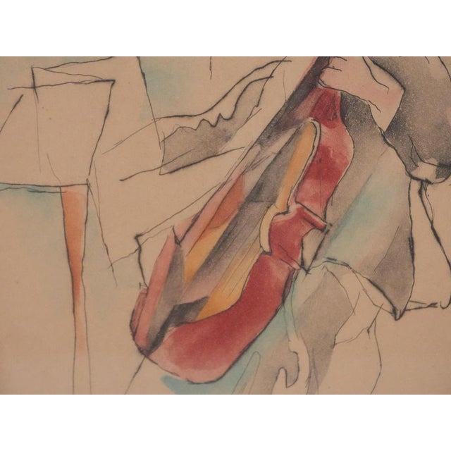 Jacques Villon, The Cellist, Original Signed Engraving For Sale - Image 7 of 8