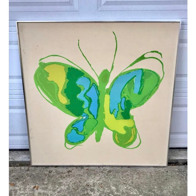 Tom Tru for Raymor Mid-Century Modern Serigraph Butterfly Print For Sale - Image 12 of 12