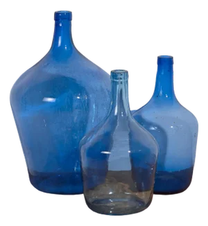 Blown Glass Demijohns, 1920s, Set of 2