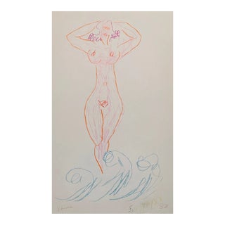1983 James Bone Venus Modern Botticelli Drawing For Sale