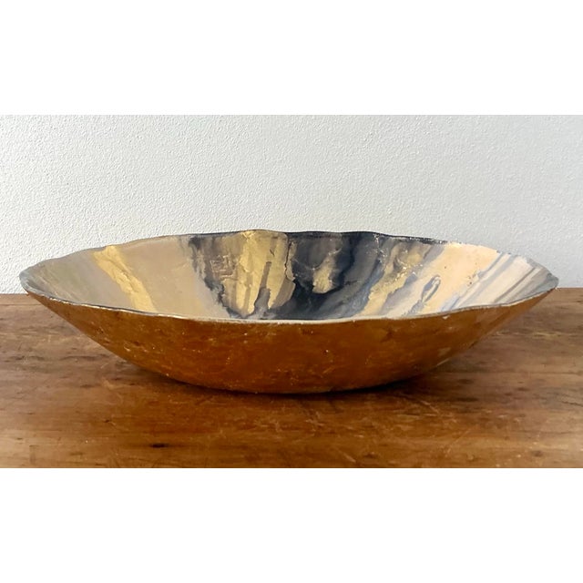 Vintage Boho Reverse Painted Bowl For Sale - Image 9 of 11