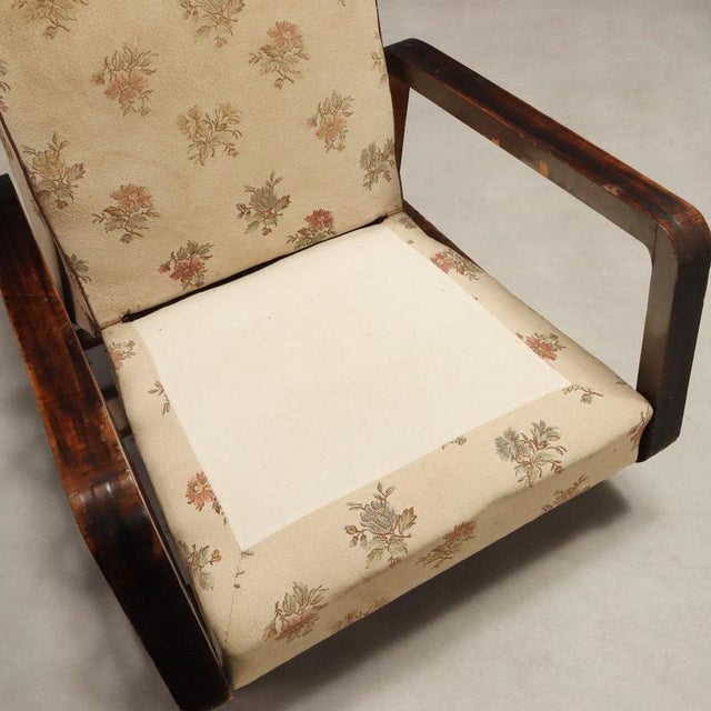 Armchairs with Wooden Armrests, 1940s For Sale - Image 8 of 10