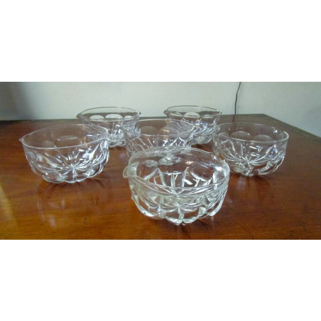 Georgian Regency Facet Cut Glass Wine Rinser Bowls Circa 1820 Set of Six For Sale - Image 9 of 10