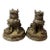 Pair of Bronze Qilin Statues – 2.8" Mythical Beast Figures on Octagonal Bagua Bases For Sale