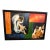 Vintage Expressionistic Mid 20th Century Oil Painting of Jazz Musicians Bass Fiddle, Trumpet Signed by Listed Artist M. Harold (1935-2012jAmerican For Sale