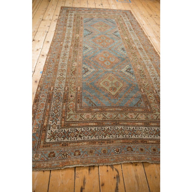 1930s Vintage Persian Malayer Diamond Medallion Wool Rug Runner For Sale - Image 10 of 10