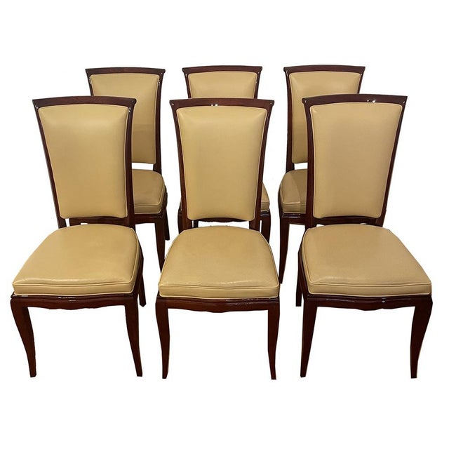 Vintage Art Deco Dining Chairs, France, 1930, Set of 8 For Sale - Image 14 of 14