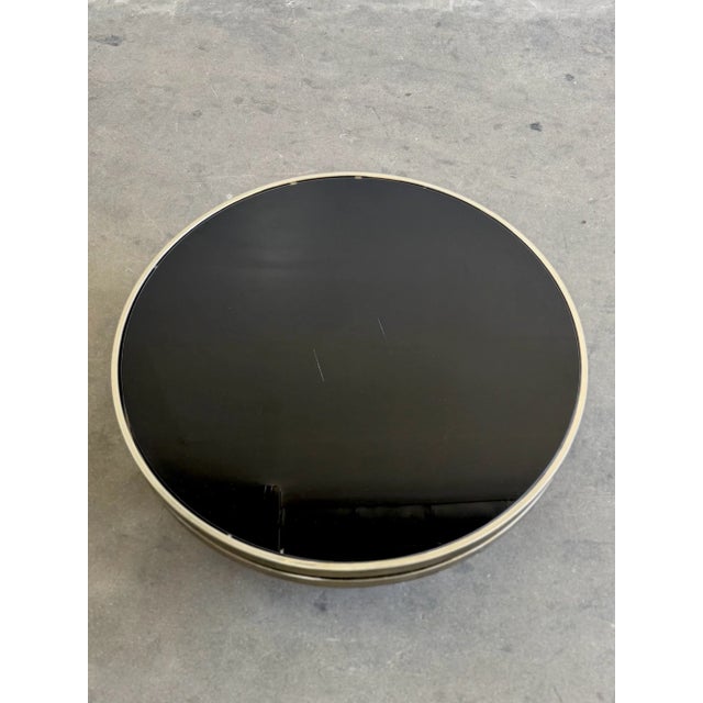 Metal 1990s Revolving Glass Coffee Table For Sale - Image 7 of 15