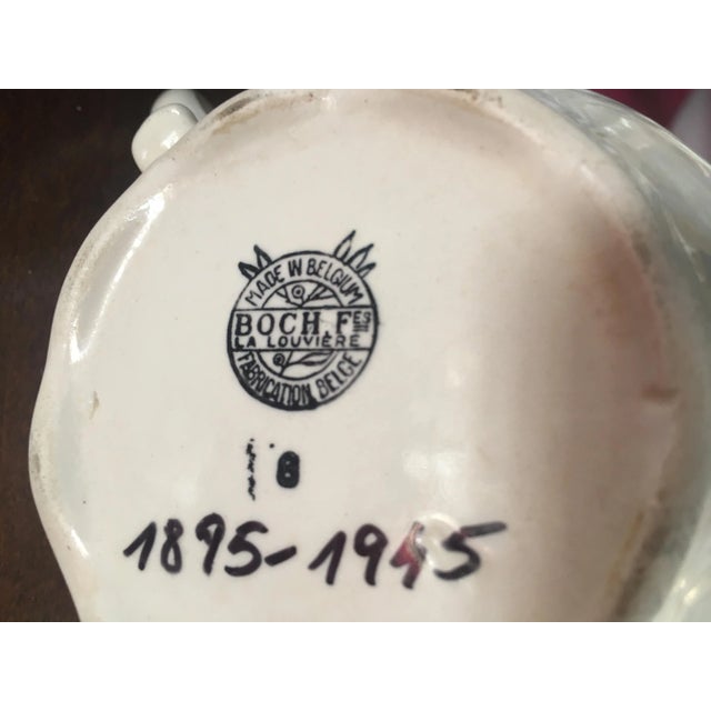 Cream Ceramic Milk Jug from Boch La Louviere, 1900s For Sale - Image 8 of 10