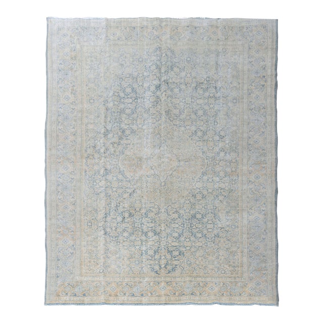 Vintage Circa 1940 Lightly Distressed Tabriz Rug 7'7x10'8 For Sale
